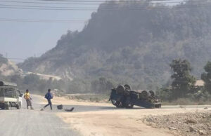 ဖားအံမြို့ရှောင်လမ်းသစ်တွင် ယာဉ်တိမ်းမှောက်မှု များလာ