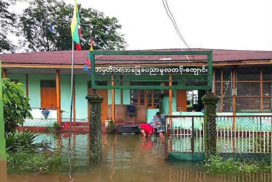 ဒေါနတောင်ကျရေဆင်း၍ ကော့ကရိတ်မြို့ ရပ်ကွက်၊ ကျေးရွာအချို့ ရေဝင်ရောက်လာ