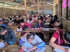 အုန်းဖျန်ဒုက္ခသည်စခန်းတွင် စာသင်နေသည့် ကျောင်းသားအချို့ ကျောင်းထွက်နေရ